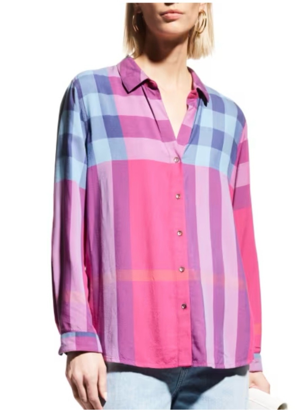 NIC+ZOE Plaid Button Down Shirt Colorful Cottagecore
Coastal Preppy